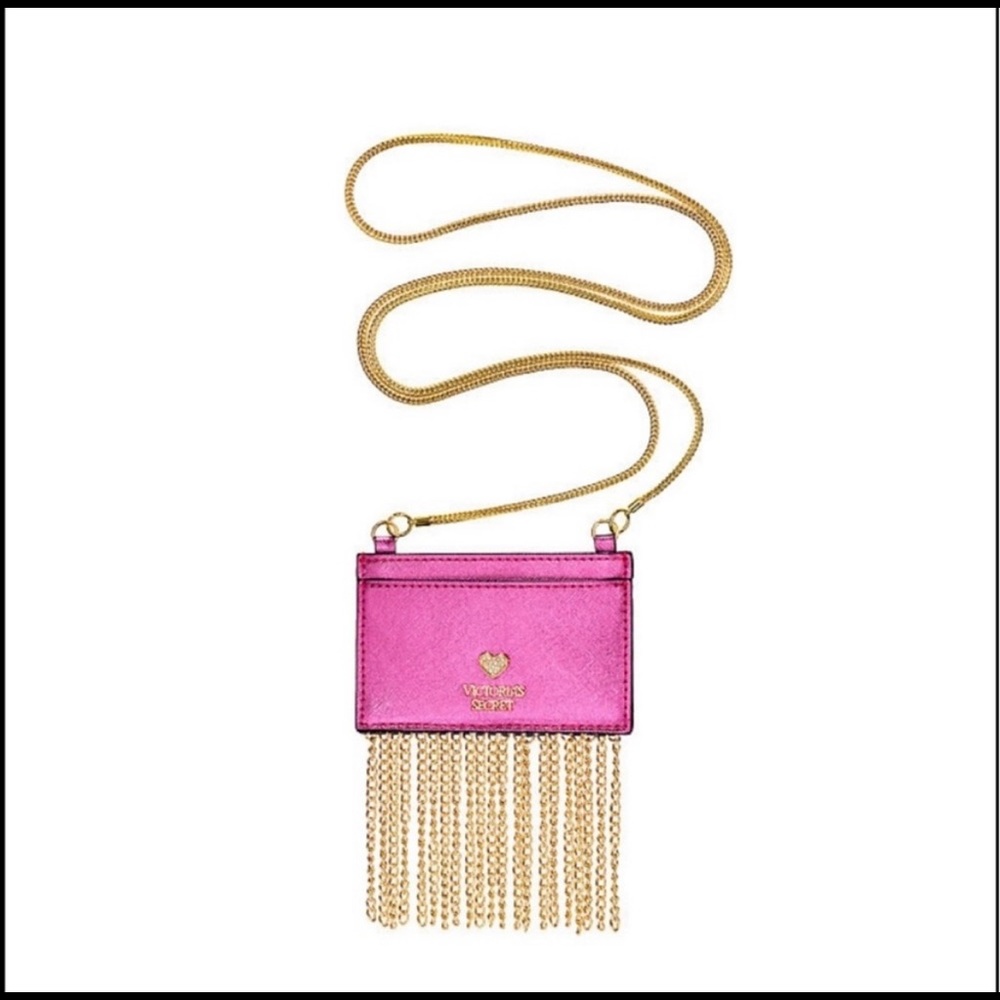 Victoria Secret Fringe Crossbody Purse Wallet - Pink Color - Never Been Used